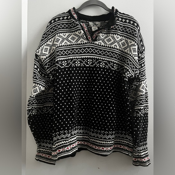Vintage LL Bean oversized Fair Isle sweater - Picture 1 of 3